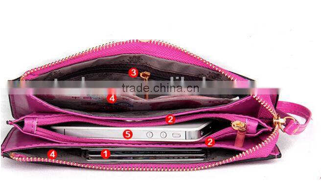 Fashion PU pink lady wallet bag wholesales price and high quality