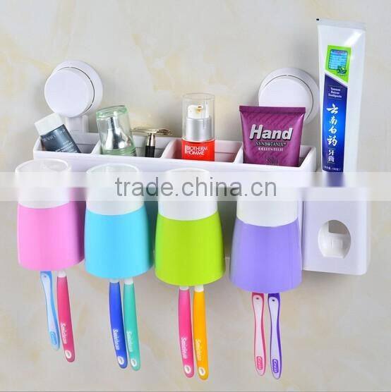 beautiful bathroom three set series/plastic toothbrush holders sets /Bath bottles toothbrush cup soap box