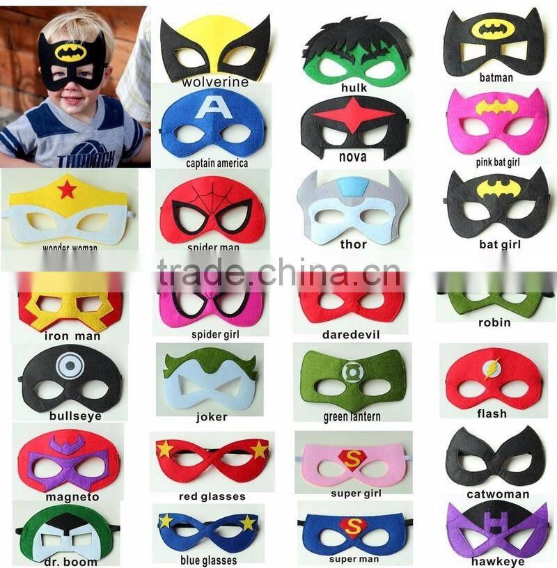 2017 fashion new custom handmade nonwoven polyester felt animal head mask fox face for birthday graduate party costume OEM