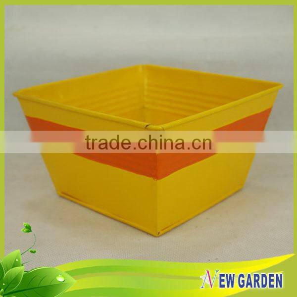 Novelty unique square metal flower pot hanger For Livingroom