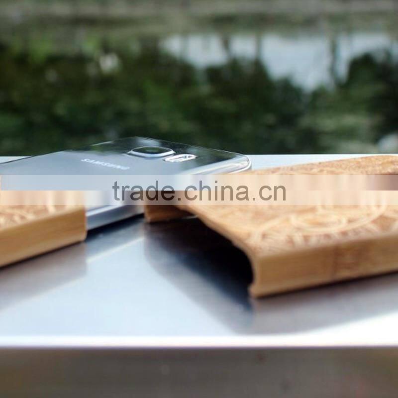 Classical Chinese walnut/bamboo/rosewood/cherry/maya cartoon cell phone case for Samsung