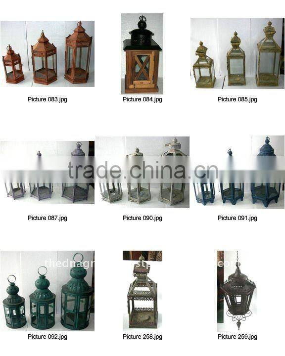 Antique Metal Hanging Indian Lanterns-C