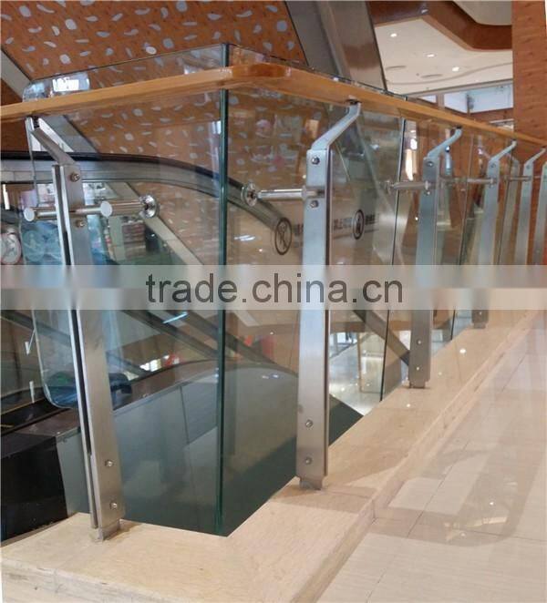 DIY Stainless Steel Glass Balcony Post Glass Balustrade