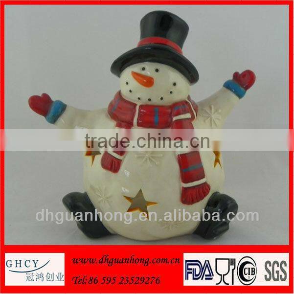 2014 New Product indoor ceramic candle holder for christmas