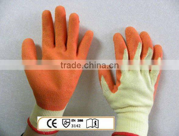 sunnyhope latex coated knitted gloves,work gloves with surface crinkle work gloves