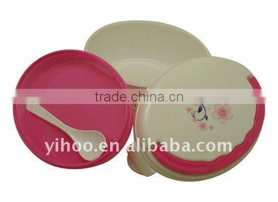 Plastic Oval Lunch Case With Lock For Kids