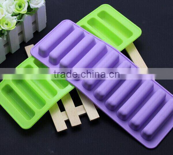 Safe Silicone Ice Cube Tray , Ice Cream Bar Molds