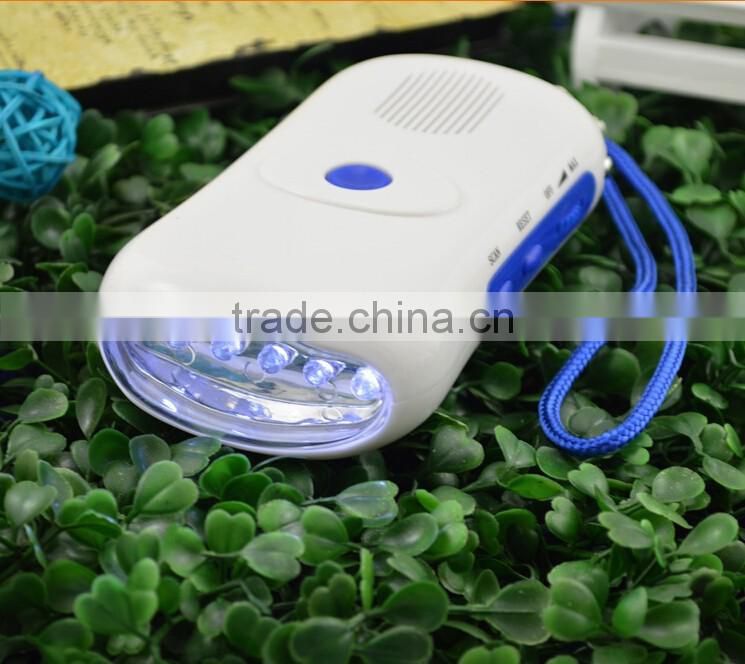 Solar flashlight (with FM radio)