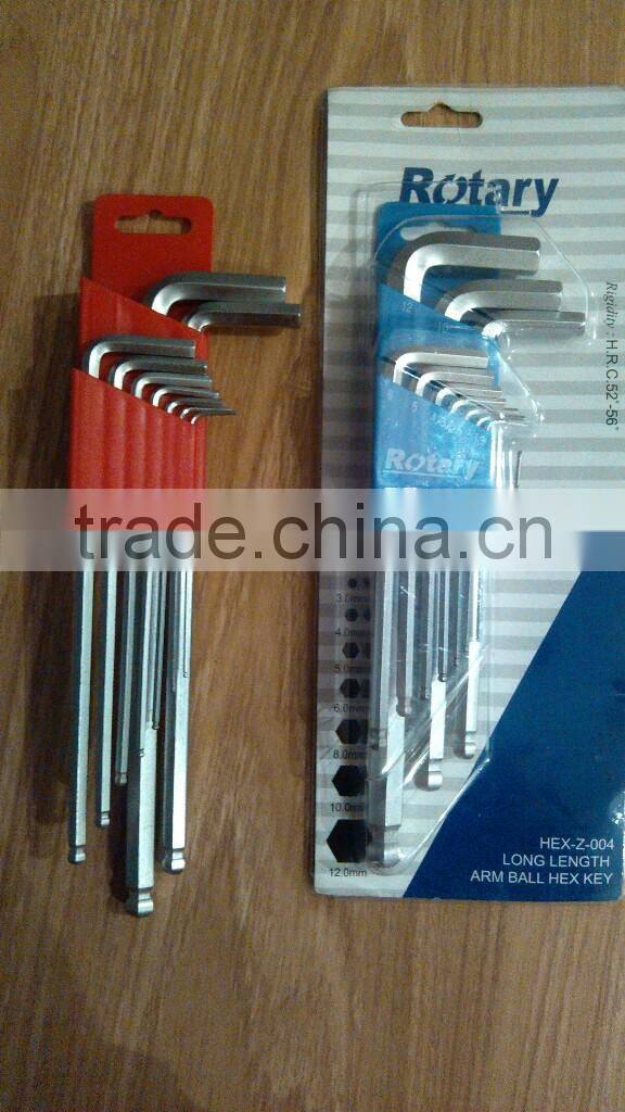 Professional 7 pcs T handle standard type hex key combination wrench sets