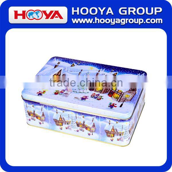 Customized Tin Box, Tea Rectangle Storage Box, Chrismas Tin Box For Cookies,