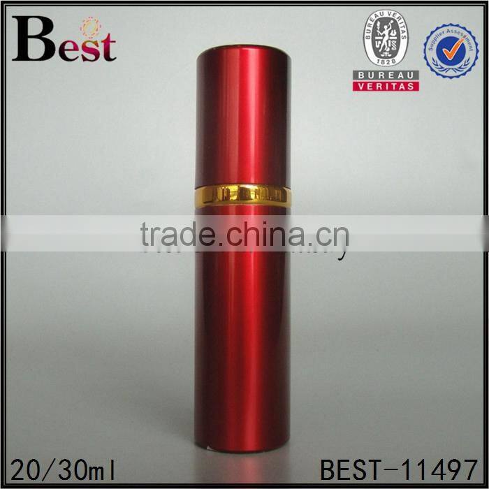 Shanghai Best 30ml perfume bottle red color round shape perfume bottle 30ml cosmetic perfume bottle 30ml spray