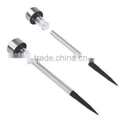 Outdoor Garden Stainless Steel LED Solar Path Landscape Light Lamp NEW