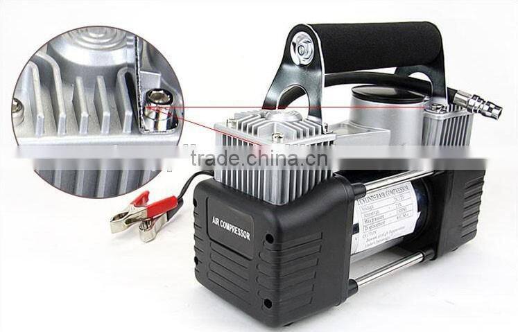 S20205 New 12V Double-Cylinder Car inflatable Pump Air Compressor Tire Inflators Tool