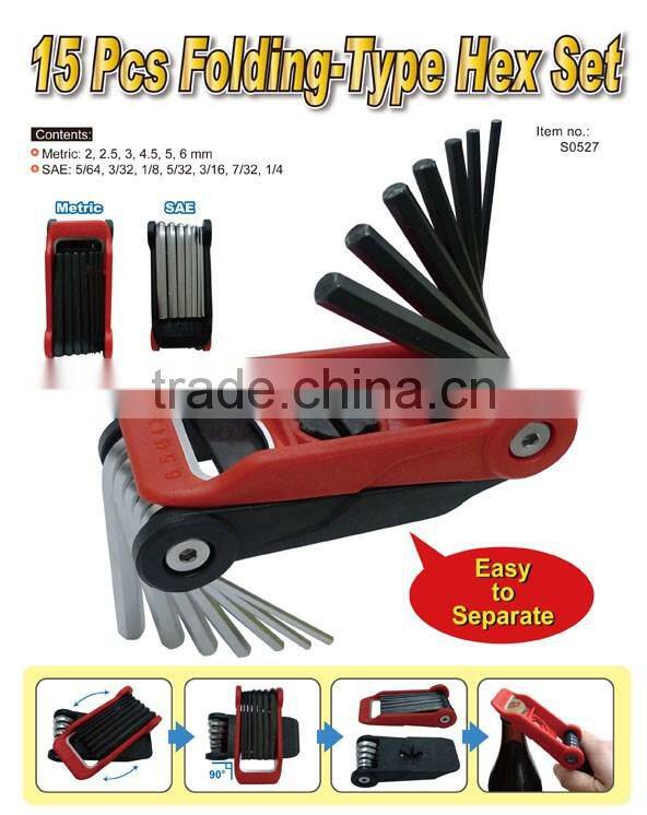 15 Pcs Folding-Type Hex Set