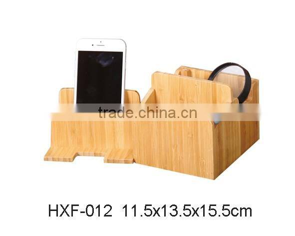 Bamboo Stationary Mobile Phone Stands and Holders