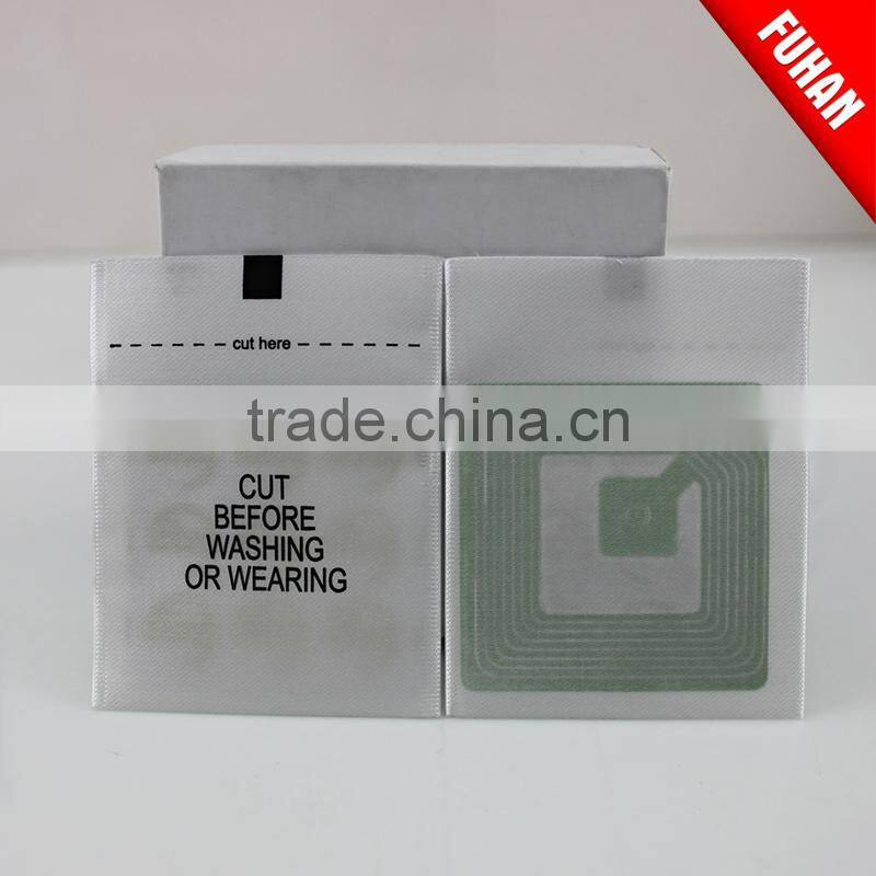Custom Hot sale anti-theft alarm woven label security label for clothing