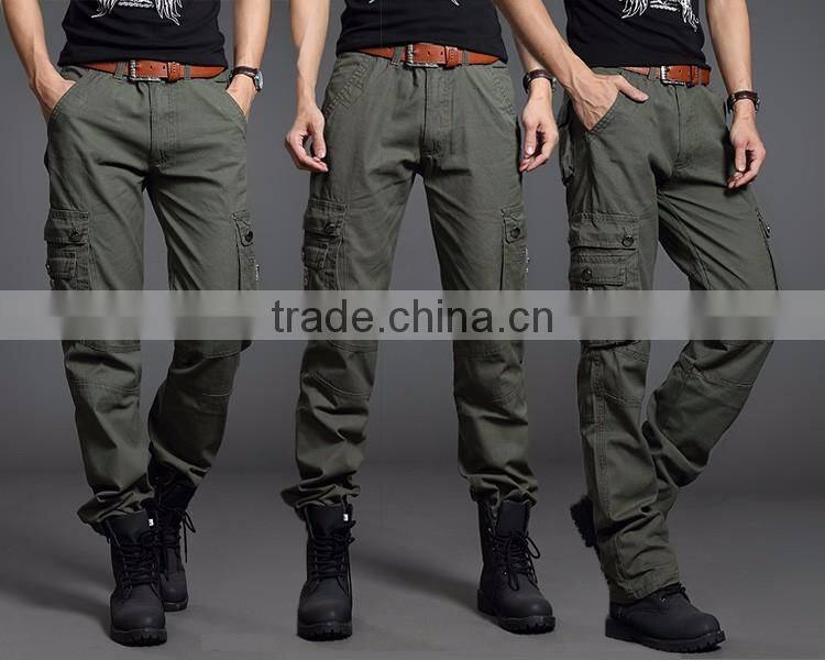 2016 customized manufacture fashionable Wholesale Men's Casual Pants plain color Loose Sport outdoor Trousers for men