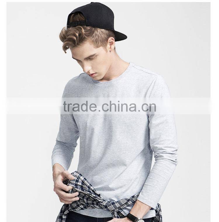 Wholesale custom men's long sleeve t shirt