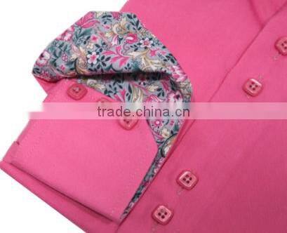 Italian designs shirts Mens floral double collar dress shirts