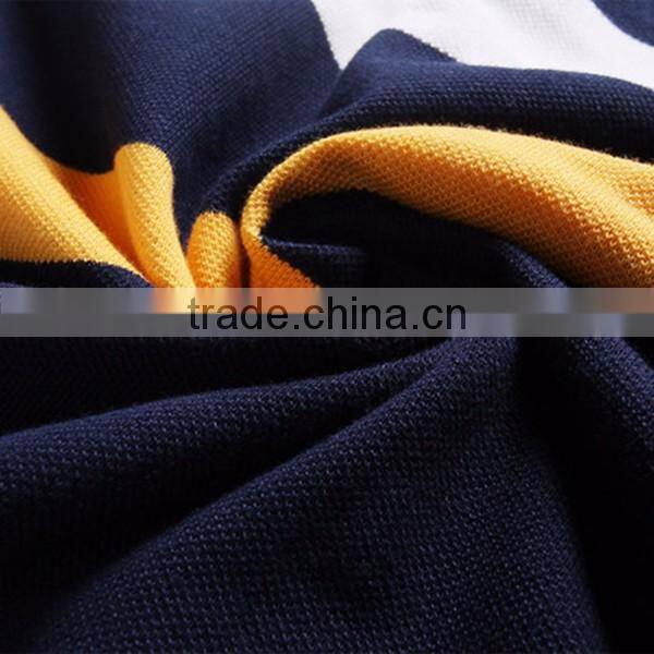 100% polo t-shirt design color combination mens polo collar striped t shirt