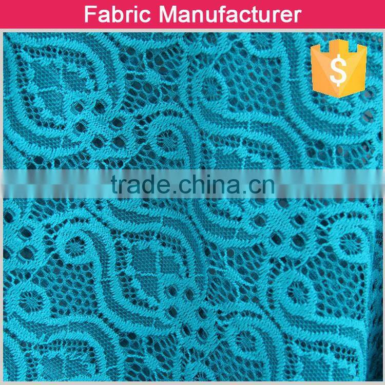 2015 cicheng fashion wholesale knitted solid bridal lace fabrics