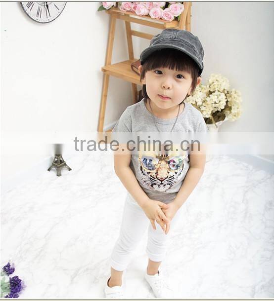 2015 tiger priting best sell unisex kids t shirt with fashion design