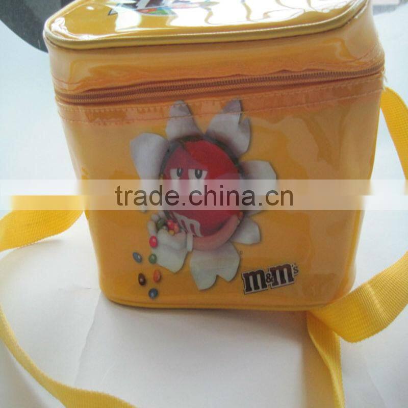 Shiny Leather lunch cooler bag