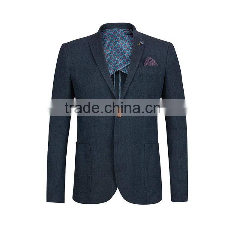 2017 Hot New Products Patch Pocket Fashion Polyester Viscose New Design Business Men Suit Custom