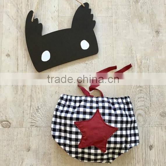 Plain weave cotton bloomer lace frontals ruffle diaper cover newborn to 24 month baby wear