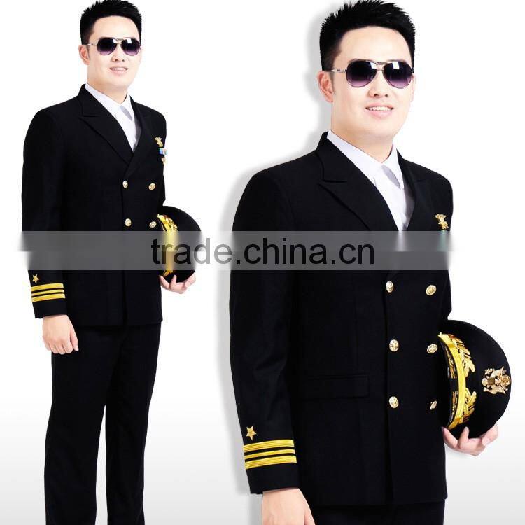 China OEM Suppliers Airport Work Men Pilot Uniforme Airline Uniform