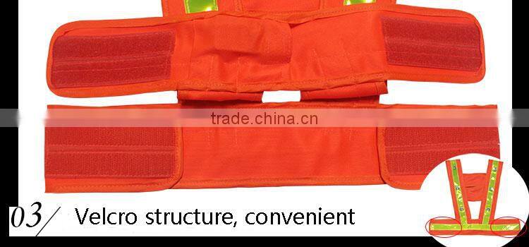 Orange Mesh reflective safety LED clothes for children