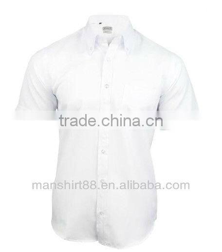 Short Sleeve Plain Oxford Work Shirt for men