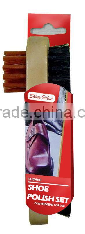 Different color and size Shoe Brush packed in blister card