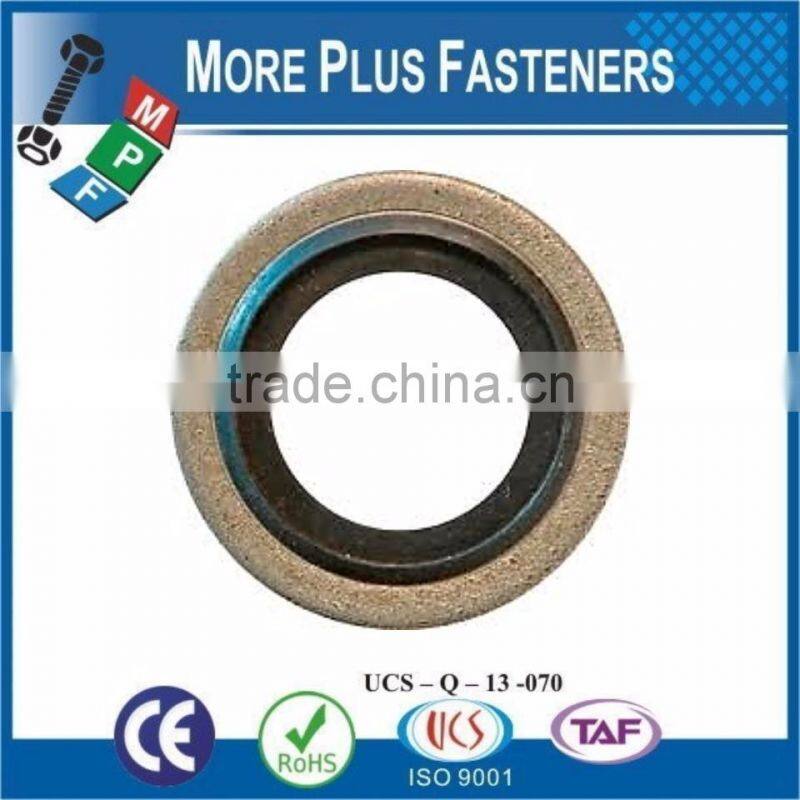 Made in Taiwan Bonded 18 8 Stainless Steel Flush Valve Base Metric Dowty Type Bonded Sealing Washer Steel