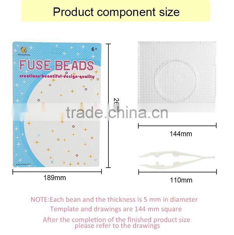 Diyfashion 5mm hama perler fuse beads dolphin sea turtle set with puzzle iron paper and twezzer hama beads toys for kids 18033