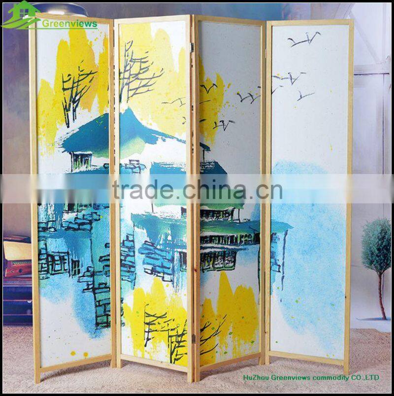 Living room partition, lows room partition,changing room partition panels printing canvas folding screen GVSD006