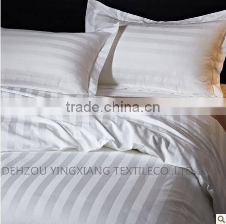 fashion 100% cotton plain white star hotel bed sheet fabric