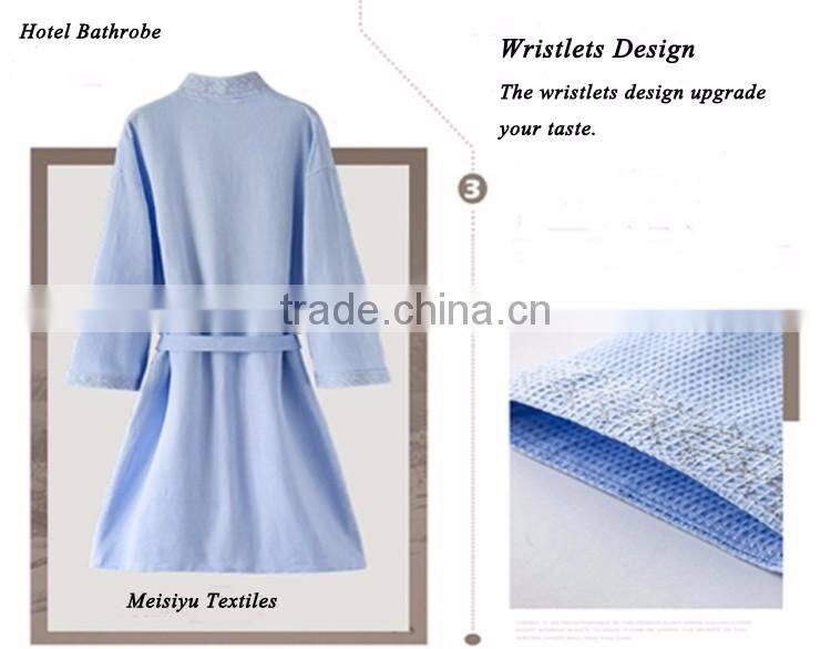Fancy bathrtobe cotton robes waffle