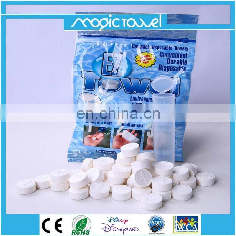 Candy compressed coin tissue for bar and restaurant use