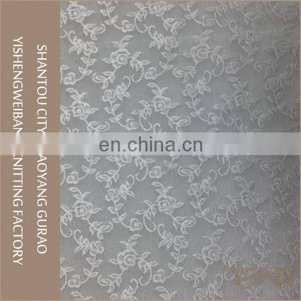 Beautiful classic knitted white flower stretch irish lace fabric