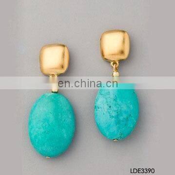 oval and teardrop gold plated chandelier earrings that sell for christma