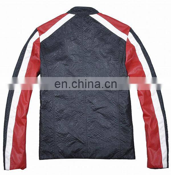 2015 new model designer leather pilot jacket high quality