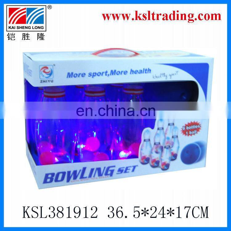 9"colour flashing toys plastic bowling ball