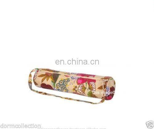 Indian Cotton Kantha Bag Handmade Canvas Shoulder Bag Gymnastic Cross Body Bag Yoga Mat Bag Ethnic Boho Hippie Bag