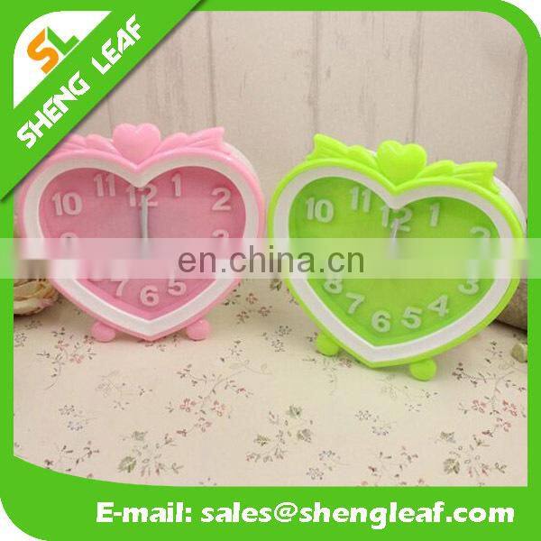 Cartoon peach heart-shaped alarm clock Table personality lazy small alarm clock