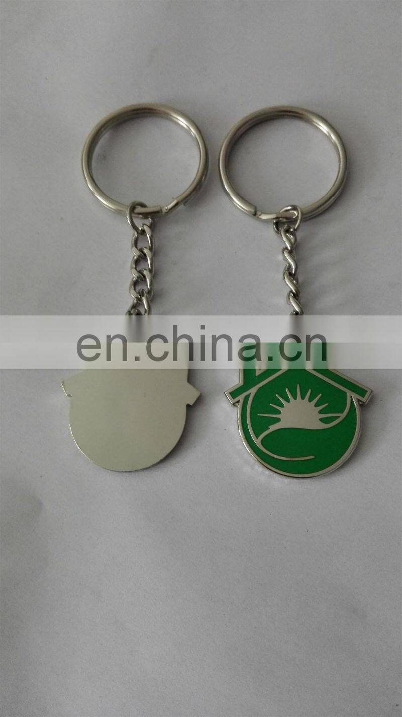 Silver metal high polished key chain custom