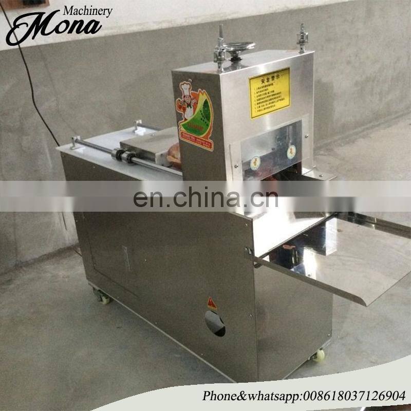 Frozen Beef Roll Slices Cutting Machine|Chilled Mutton Slices Chopping Machine|Freezing Meat Roll Pieces Cutter