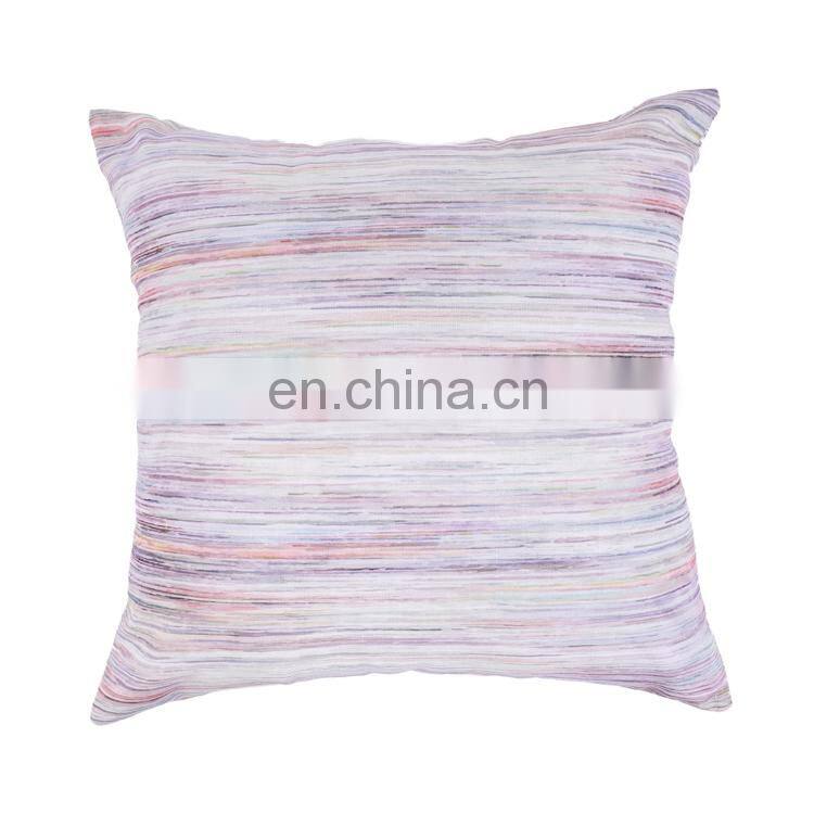 Polyester canvas printed creative melange striped space dye decorative pillow