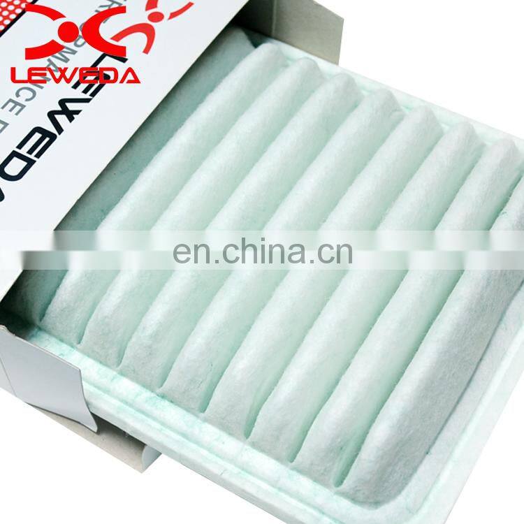 Car air purifier filter 17801-21050 leweda air filter for Japanese car parts