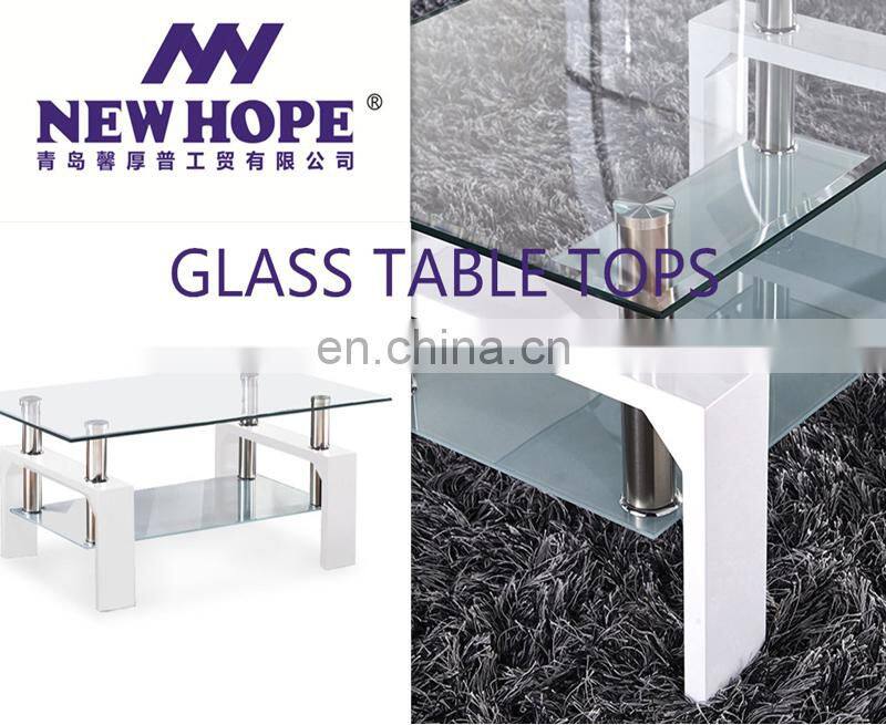 Simple design household clear tempered glass table top